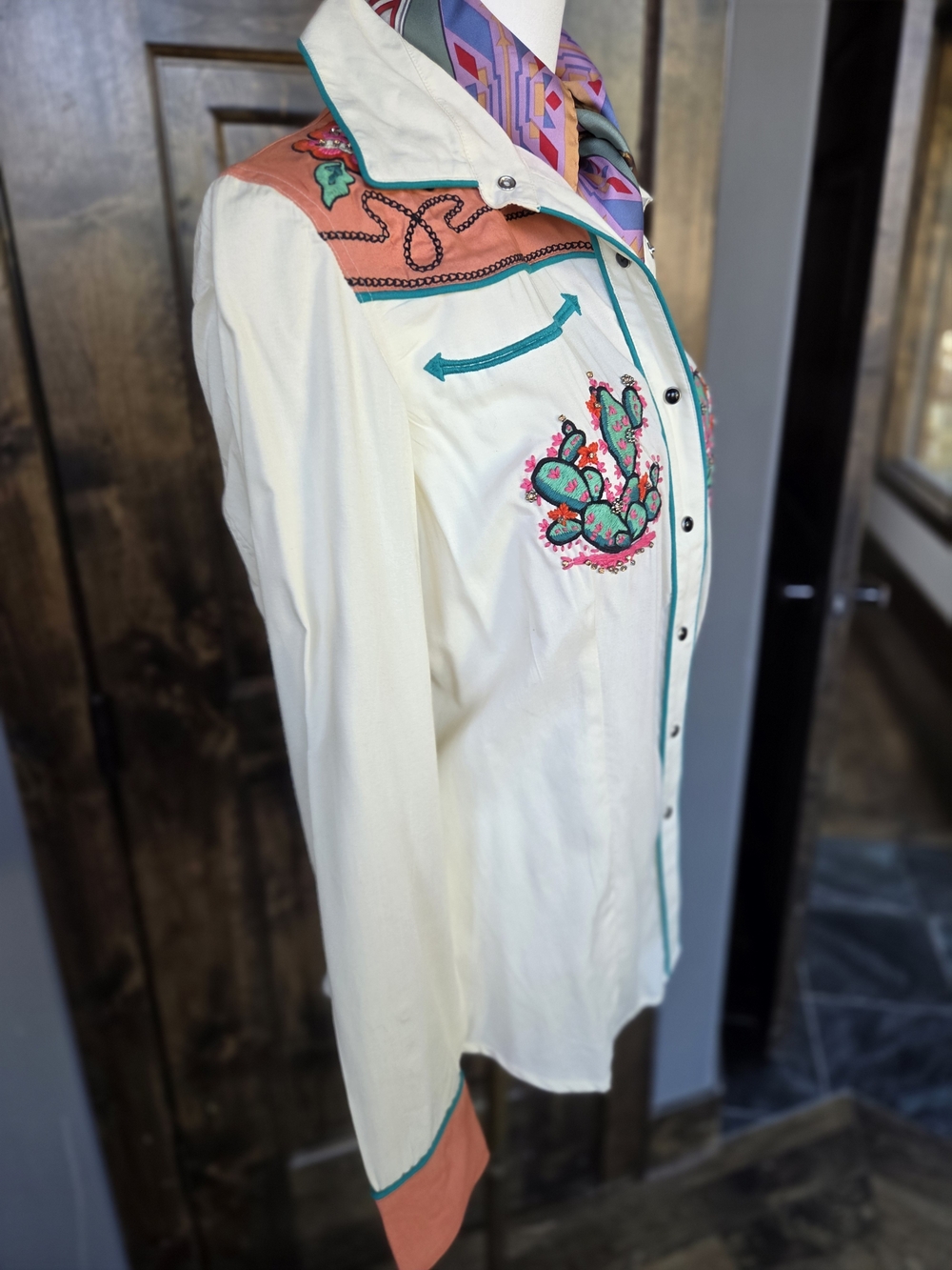Double D Ranch String Pals of the Pioneer Shirt NWT XS Snap Beaded Embroidered - Picture 5 of 9